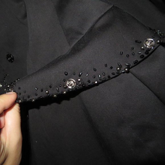 MOSCHINO CHEAP AND CHIC Black Fitted Studded Peplum Blazer - Picture 11 of 16